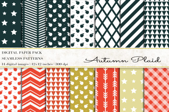 Autumn Plaid Digital Papers
