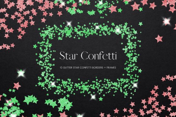 Christmas Star Confetti Frames