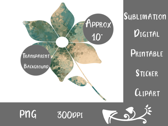Simple Retro Sublimation Flower Clipart: A Versatile Tool for Creative Projects