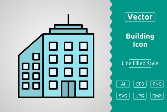 Vector Building Filled Outline Icon: A Versatile Tool for Design and Workflow