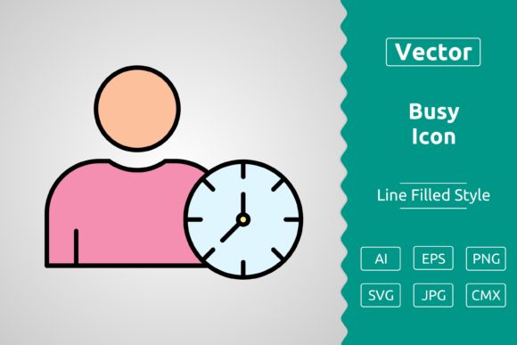 Vector Busy Filled Outline Icon: A Versatile Tool for Modern Designers