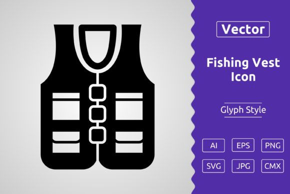 Vector Fishing Vest Glyph Icon: A Strategic Tool for Creative and Business Use