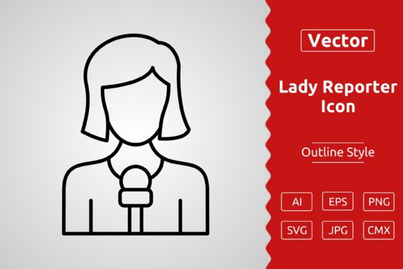 Vector Lady Reporter Outline Icon: A Powerful Tool for Designers and Creators