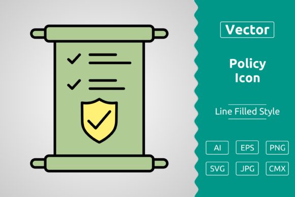 Vector Policy Filled Outline Icon: A Versatile Tool for Designers and Creators