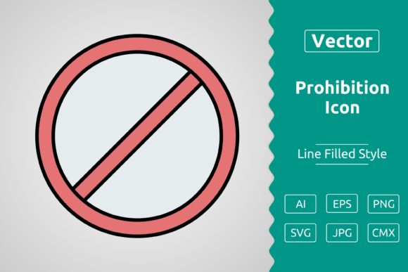 Vector Prohibition Filled Outline Icon: A Versatile Tool for Modern Design Needs