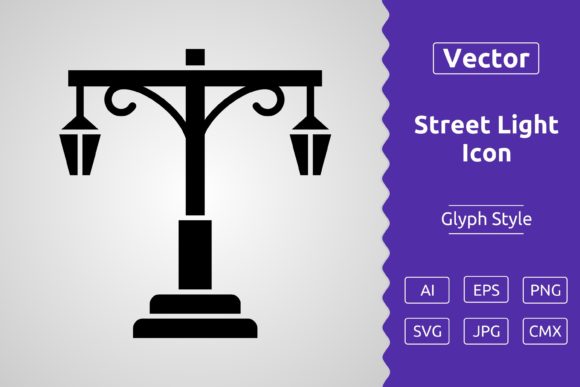Vector Street Light Glyph Icon: A Versatile Resource for Designers and Creators