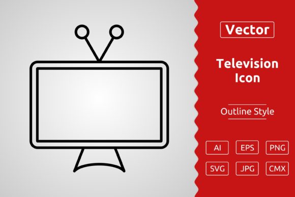 Vector Television Outline Icon: A Versatile Tool for Modern Design